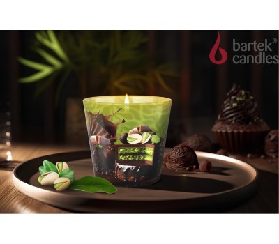 Свеча BARTEK Дубайский шоколад (Dubai Chocolate) 115гр в стакане