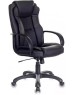 Кресло компьютерное БЮРОКРАТ Кресло руководителя CH-839 черный Leather Black экокожа крестов. пластик