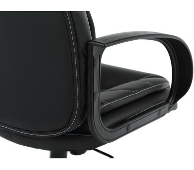 Кресло компьютерное БЮРОКРАТ Кресло руководителя CH-839 черный Leather Black экокожа крестов. пластик