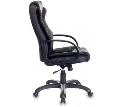 Кресло компьютерное БЮРОКРАТ Кресло руководителя CH-839 черный Leather Black экокожа крестов. пластик