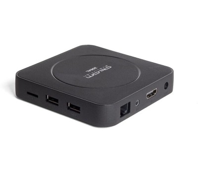 Приставка Смарт ТВ ATOM-208AL (Android TV Box), Allwinner H313, 2/8Gb, BT-пульт с микроф. АTOM