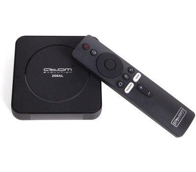 Приставка Смарт ТВ ATOM-208AL (Android TV Box), Allwinner H313, 2/8Gb, BT-пульт с микроф. АTOM