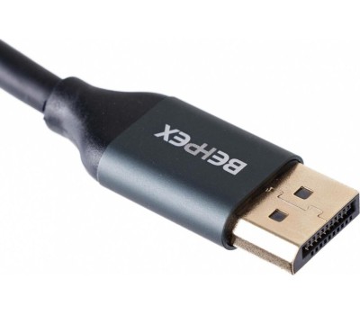 NONAME Кабель Display Port Ultra HD, DisplayPort (m) - DisplayPort (m), GOLD , 1м, пакет, черный