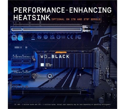 Накопитель SSD WD SSD накопитель Black SN850X S100T2XHE 1ТБ, M.2 2280, PCIe 4.0 x4, NVMe, M.2