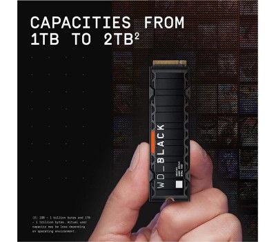 Накопитель SSD WD SSD накопитель Black SN850X S100T2XHE 1ТБ, M.2 2280, PCIe 4.0 x4, NVMe, M.2