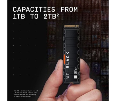 Накопитель SSD WD SSD накопитель Black SN850X S100T2XHE 1ТБ, M.2 2280, PCIe 4.0 x4, NVMe, M.2