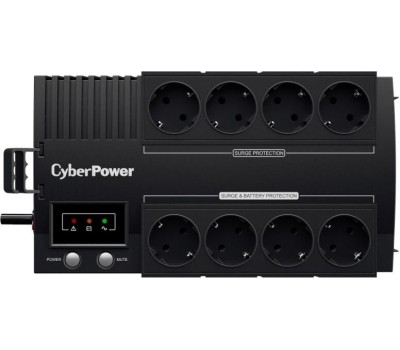 ИБП CYBERPOWER ИБП BS650E {Line-Interactive, 650VA/390W USB, (4+4 EURO), 12В/5 Ач х 1}