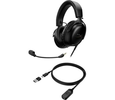 HYPERX Гарнитура игровая Cloud III, для компьютера и игровых консолей, мониторные, проводные, черный [727a8aa]