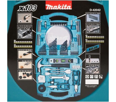 Набор инструментов MAKITA Набор принадлежностей D-42042, 103 предмета