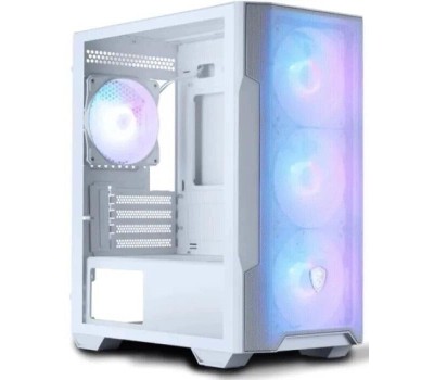 Корпус для ПК MSI Корпус MAG FORGE M100R WHITE Mini-Tower, MATX, 1xUSB 3.0, 2xUSB 2.0, 4x120mm ARGB Fan, ARGB Control Board, Tempered Glass Window, Brown Box (932220)