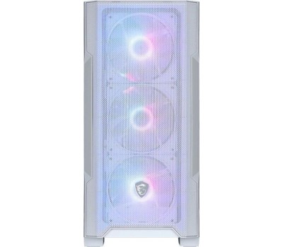 Корпус для ПК MSI Корпус MAG FORGE M100R WHITE Mini-Tower, MATX, 1xUSB 3.0, 2xUSB 2.0, 4x120mm ARGB Fan, ARGB Control Board, Tempered Glass Window, Brown Box (932220)
