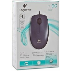 LOGITECH Мышь M90 черный оптическая (1000dpi) USB (2but)