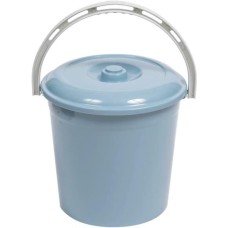 Ведро VIOLET 10л с крышкой (серо-синий) 21049