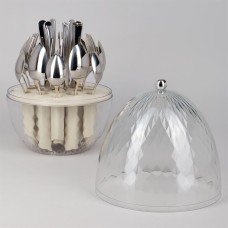 Столовые приборы AGNESS 922-022 на вращающейся подставке (24 предмета)
