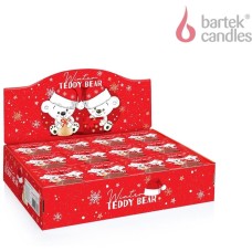 Свеча BARTEK Зимний Плюшевый мишка (Winter Teddy Bear) 115гр в стакане