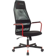 Кресло компьютерное игровое ZOMBIE Кресло игровое One, сетка/ткань, до 120кг, черный/красный