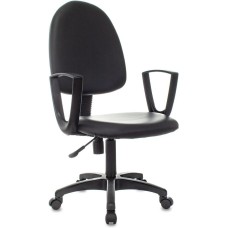 Кресло компьютерное БЮРОКРАТ Кресло CH-1300N, экокожа, до 120кг, пружинно-винтовой, черный