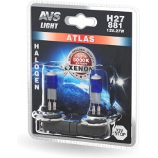 Лампа галогенная AVS Галогенная лампа ATLAS/5000К/ H27/881.12V.27W.блистер 2шт