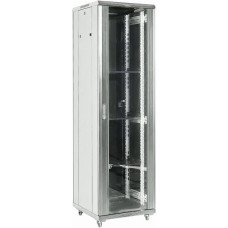REXANT Шкаф коммутационный (04-3766-211) напольный 37U 600x600мм пер.дв.стекл металл 2 бок.пан. направл.под винты 800кг серый 75кг 230град. 1832мм IP20 сталь