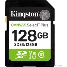 KINGSTON SecureDigital 128GB Canvas Select Plus Gen3 150MB/s C10 UHS-I U1 V10