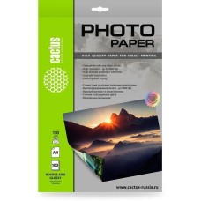 CACTUS Фотобумага CS-GA4130100DS A4/130г/м2/100л./белый глянцевое/глянцевое для струйной печати