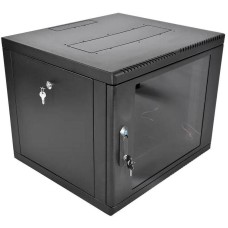 ЦМО Шкаф коммутационный (ШРН-М-9.650-9005) настенный 9U 600x650мм пер.дв.стекл 120кг черный 581мм 22.5кг 180град. 475мм IP20 металл