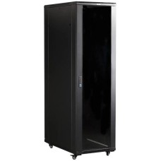 LANMASTER Шкаф коммутационный (TWT-CBB-42U-6X10-P1) напольный 42U 600x1000мм пер.дв.перфор. задн.дв.перфор.2-хст. 2 бок.пан. направл.под закл.гайки 800кг черный IP20 сталь