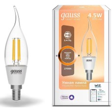 GAUSS Умная лампа IoT Smart Home E14 4.5Вт 495lm Wi-Fi (упак.:1шт) (1260112)