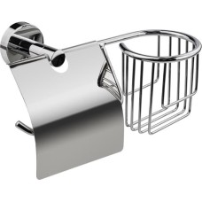 GFmark - Держатель освежителя воздуха и туалетной бумаги с экраном, на круглом основании, цвет ХРОМ. 79244