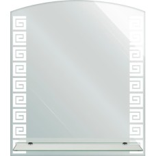 САНАКС - Зеркало с матированным рисунком , с полкой , 535 х 620 мм, полка 500 мм 45605