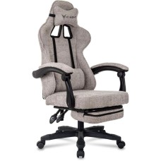 KNIGHT Кресло игровое Lord/F бежевый Camby 20 крестов. пластик подст.для ног