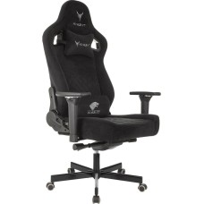 KNIGHT Кресло игровое Hunter черный Alfa Black искусственная замша с подголов. крестов. металл
