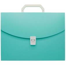 БЮРОКРАТ Портфель Пастель PASTPP01GRN 1 отдел. A4 пластик 0.7мм мятный