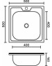 Мойка накладная FABIA м00002 Мойка 50 х 50 см