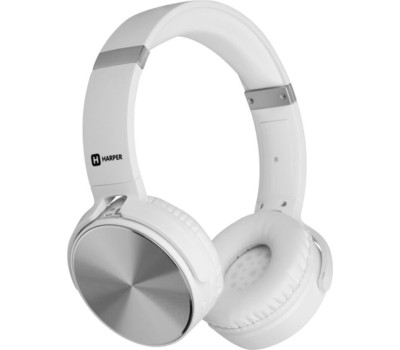 Наушники беспроводные HARPER HB-217 WHITE (BLUETOOTH, с микрофоном, MICROSD, MP3-плеер)