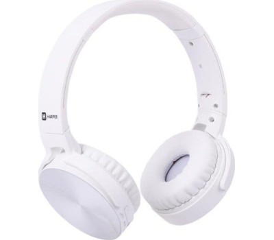 Наушники беспроводные HARPER HB-217 WHITE (BLUETOOTH, с микрофоном, MICROSD, MP3-плеер)