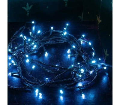 Гирлянда NEON-NIGHT (303-053) ГИРЛЯНДА ТВИНКЛ ЛАЙТ 15 М, ТЕМНО-ЗЕЛЕНЫЙ ПВХ, 120 LED, СИНИЙ