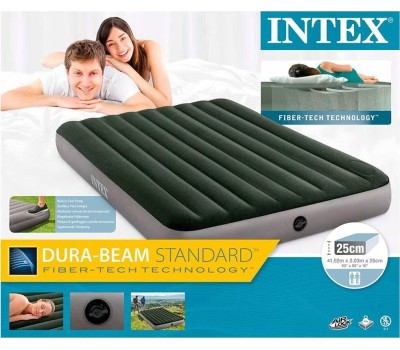 Матрас надувной INTEX Матрас надувной 152x203x25см в комплекте со встроенным ножным насосом .(в коробке) Арт. 64763
