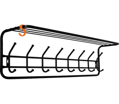 Вешалка настенная ЗМИ с полкой 100 Черная ВСП 169