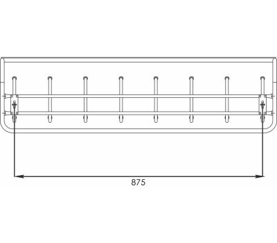 Вешалка настенная ЗМИ с полкой 100 Черная ВСП 169