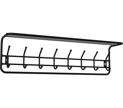 Вешалка настенная ЗМИ с полкой 100 Черная ВСП 169