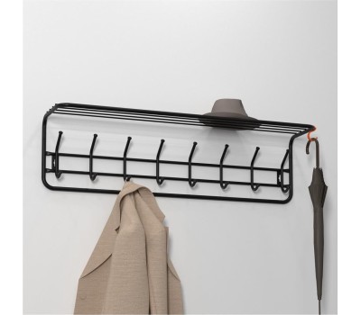 Вешалка настенная ЗМИ с полкой 100 Черная ВСП 169