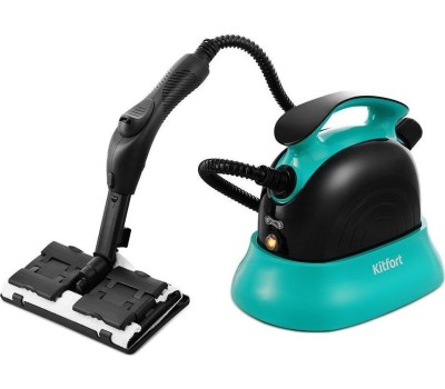 Пароочиститель KITFORT КТ-9102-3 черный/бирюзовый