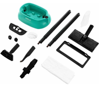 Пароочиститель KITFORT КТ-9102-3 черный/бирюзовый