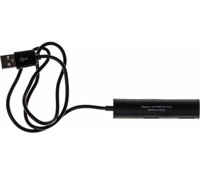 BURO Разветвитель USB 2.0 BU-HUB4-0.5R-U2.0 4порт. черный