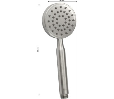 Лейка душевая GFMARK 6013 Лейка для душа, круглая, ДУТАЯ, АНТИВАНДАЛЬНАЯ, из нержавеющей стали марки SUS 304