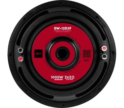 Автосабвуфер ACV SW-12D2F SLIM 30см/RMS 350Wt/2+2Ом/SPL 88Дб