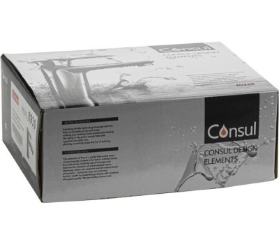 Смеситель для раковины CONSUL 8930 Смеситель для раковины, шаровый, ручка с прорезью, цвет ГРАФИТ