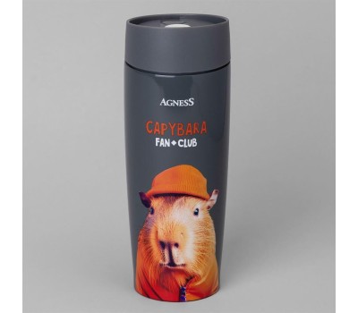 Термокружка AGNESS 709-112 CAPYBARA 360мл