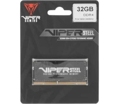 Оперативная память PATRIOT Оперативная память Viper Steel PVS432G240C5S DDR4 - 1x 32ГБ 2400МГц, для ноутбуков (SO-DIMM), Ret